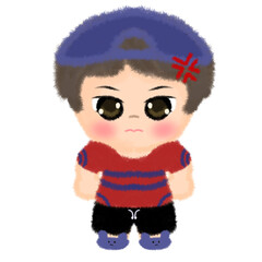 Cute Angry Chibi Boy Illustration 😡❤️