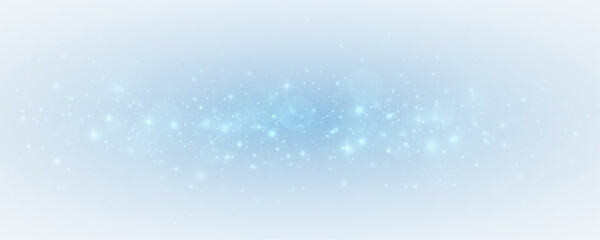 Magic sparks shimmer across particles and glistering vectors with stardust effects. Blue light, festive flares, and glowing glitter create a luxurious, abstract holiday scene.