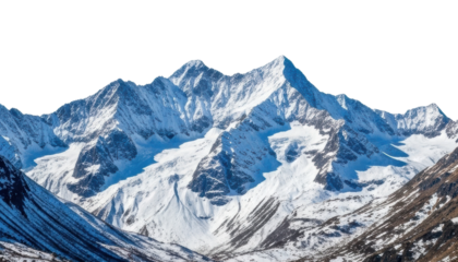 Exploring alpine majesty aerial views of mountain peaks adventure isolated on transparent background