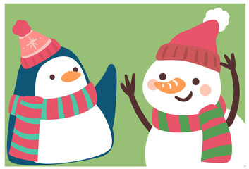 christmas characters icons in vectors