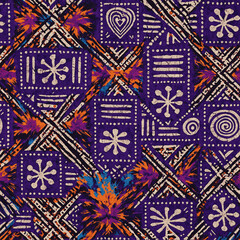 Modern and Original dip dye, tie dye, batik and shibori pattern on white canvas in high resolution
