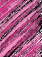 Black pink dry brush texture stripes. Abstract design background 
