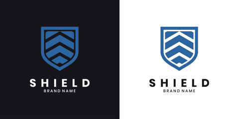Modern shield security logo design