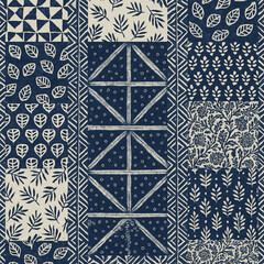 Modern and Original dip dye, tie dye, batik and shibori pattern on white canvas in high resolution
