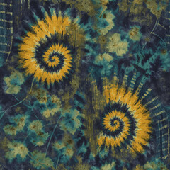 Modern and Original dip dye, tie dye, batik and shibori pattern on white canvas in high resolution
