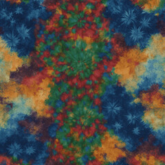 Modern and Original dip dye, tie dye, batik and shibori pattern on white canvas in high resolution
