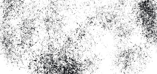 Textured grunge overlay with scattered black debris and splatters for distressed graphic design projects and abstract backgrounds.