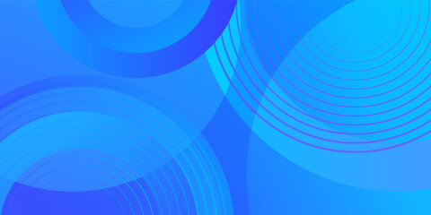 Modern abstract blue background with glowing geometric lines. Blue gradient circle shape design. Futuristic technology concept.