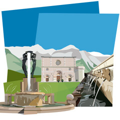 Elementi rappresentativi della citt&agrave; de L'Aquila