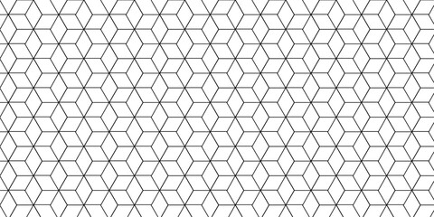 Fototapeta premium Vector abstract square modern tech grid line box. metal cube creative geometric fabric wall tiles gradient web triangle diamond honeycomb hexagon art decorative textile design.