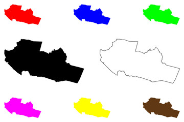 Bago city (Negros Island Region, Republic of the Philippines, ROP) map vector illustration, scribble sketch Bago map