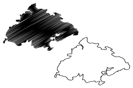 Husoy island (Kingdom of Norway) map vector illustration, scribble sketch Husoy map