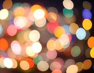 Fototapeta premium Festive Christmas celebration with a colorful abstract bokeh light pattern background