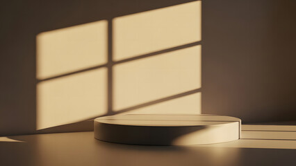 Modern interior design featuring a 3D render of a wooden storage shelf and a bar chart of stacked brown cardboard boxes for business concept