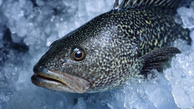 Pristine Murray Cod: Fresh Fish on Ice at an Australian Market