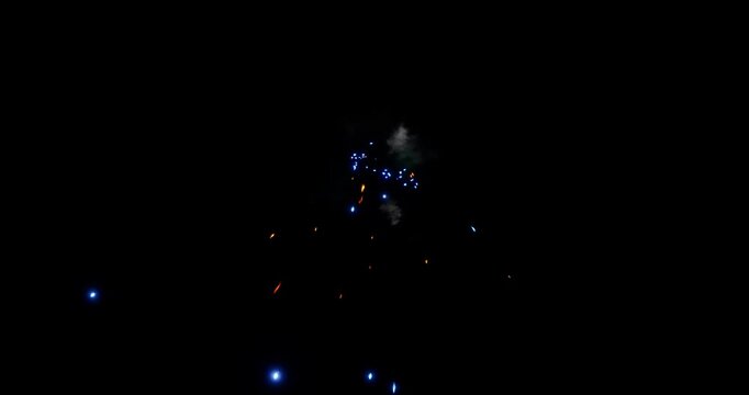 spark explosion effect on black background