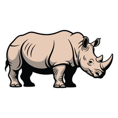 Obraz premium rhino isolated on white