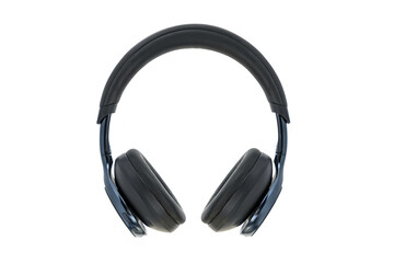 Black wireless over-ear headphones with cushioned ear pads and padded headband isolated on white background