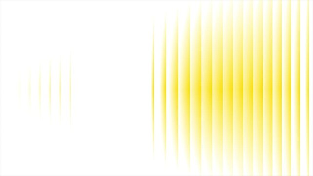 Yellow and white fractal glass ribbed stripes with shiny liquid effect abstract background. Seamless looping geometric concept motion design. Video animation Ultra HD 4K 3840x2160