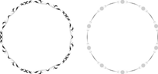 vector frames black on a white background