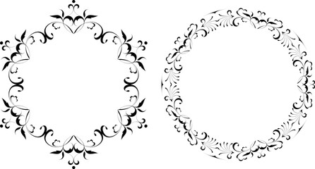 vector frames black on a white background