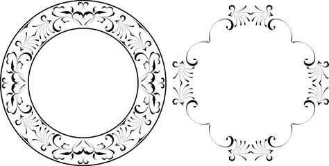 vector frames black on a white background