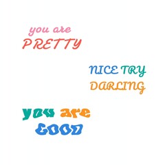 inspirational typography and positive messages designed. National Compliment Day elements