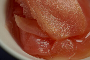 Pickled Ginger with Sweet-Sour and Mild Spicy Flavor as a Food Condiment Side Dish