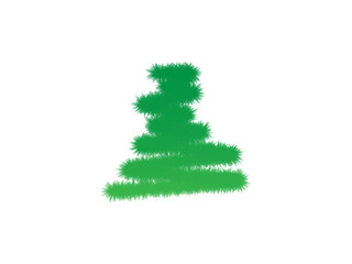 christmas tree made of green grass