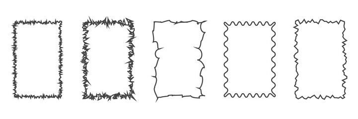 Gothic frame vector set, 