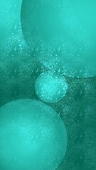 Green and Cyan Cosmic Dust Abstract Background