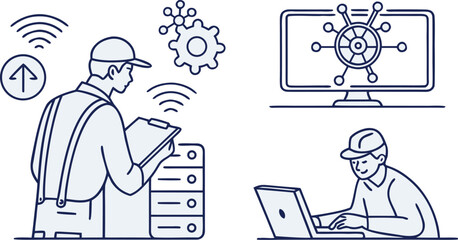 It support and system maintenance concept