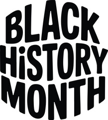 Black History Month text design.