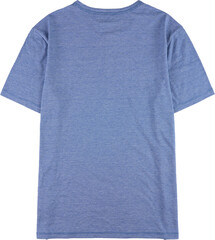 Blue and white striped short sleeve t shirt isolated on transparent background