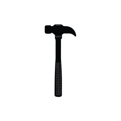 Hammer silhouette vector illustration isolated on white background for construction tool