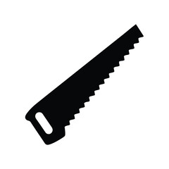 Hand saw vector icon, hacksaw, woodworking tool, carpentry, construction, timber, cutting