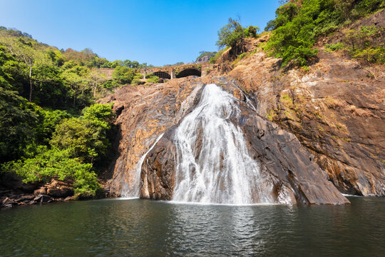 Dudhsagar Waterfall in Goa state of India