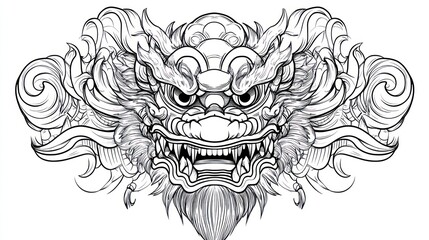 Obraz premium Asian Dragon Tattoo Design