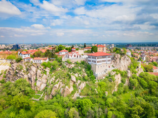 Church of Saint Archangels aerial view in Plovdiv