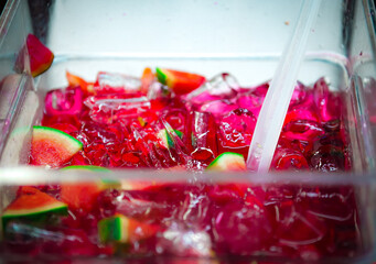 Fresh Watermelon Drink at Food Market