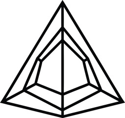 Geometric structure illustration in brutalist tone