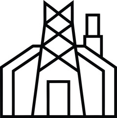 Industrial structure inspired geometric poster