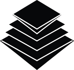 Layered vector shapes with strong hierarchy