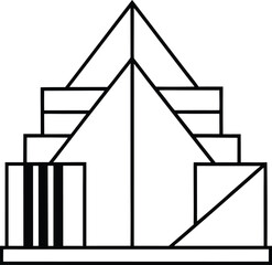 Modernist brutalist layout using primary shapes