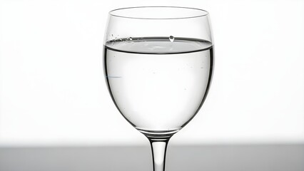 Obraz premium Clear glass of water isolated on white background refreshment concept