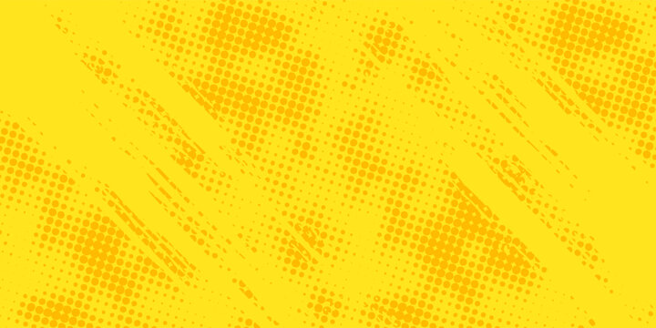 Perfect Retro comic yellow background raster gradient halftone  stock vector texture