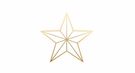 Obraz premium Minimal Five-Point Christmas Star PNG