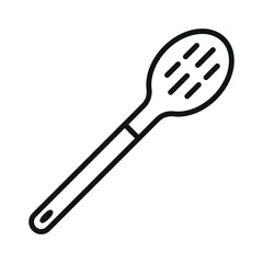 Slotted spoon icon vector design template