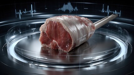 3d printer creates real meat from cells in a lab setting using advanced technology and machinery during an innovative research project