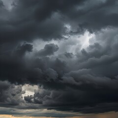 Obraz premium Dramatic storm clouds rolling in creating a powerful, awe-inspiring atmosphere above